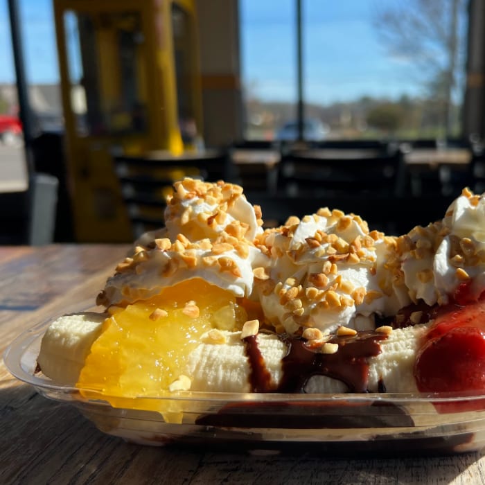 Homemade Banana Split.